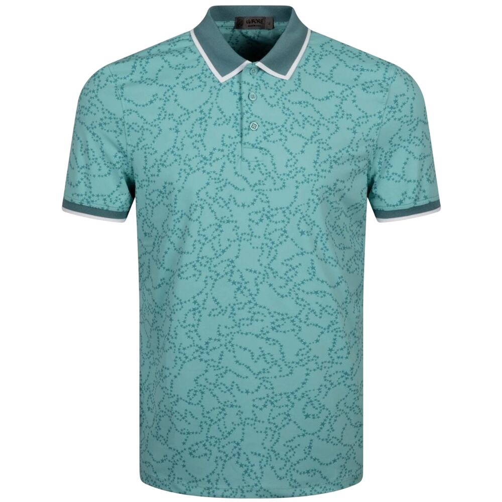 G/Fore Mens Green Star Dust Tech Racer Green Golf Polo Size XXL